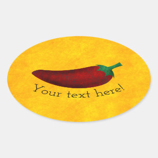 Spicy Hot Southwest Chili Pepper Oval Sticker
