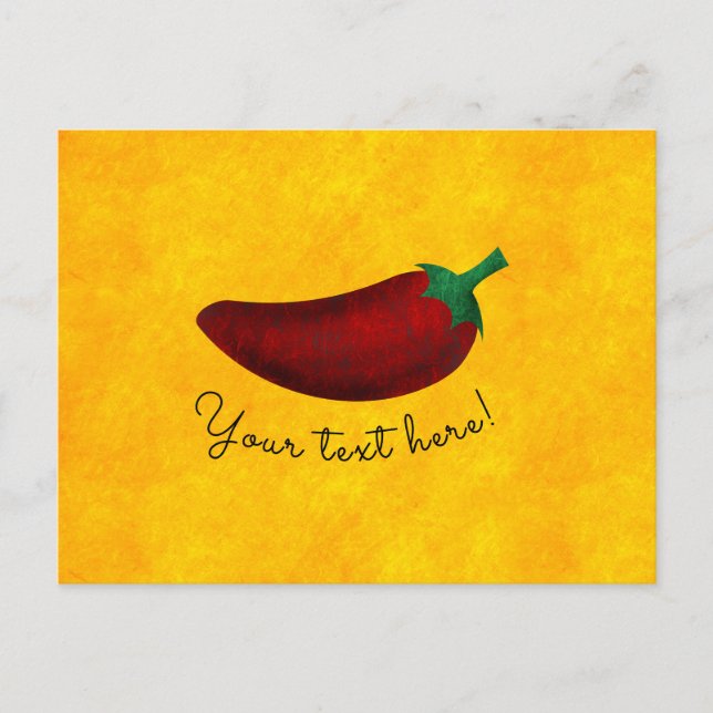 Spicy Hot Southwest Chili Pepper Postcard (Front)