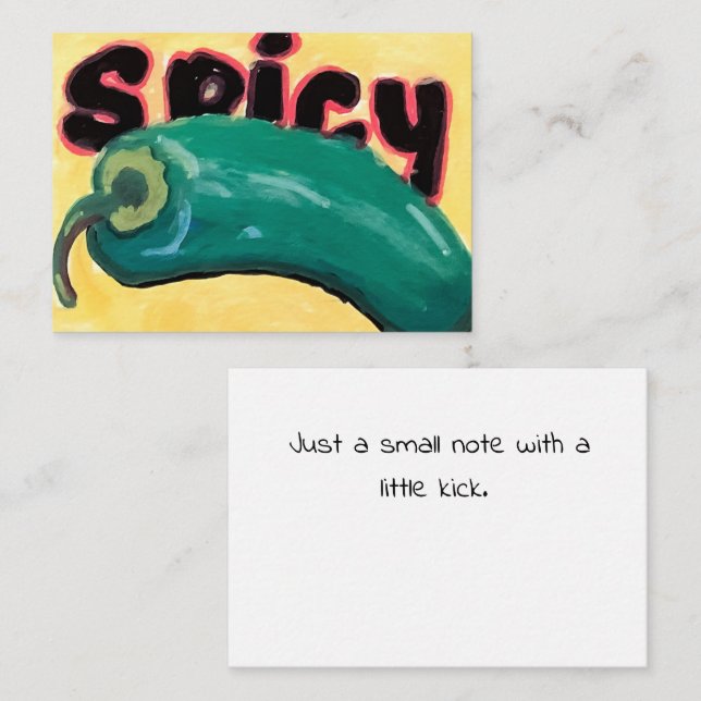 Spicy Jalapeño Mini Note Card (Front/Back)