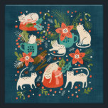 Spicy Kittens Poster<br><div class="desc">Christmas pattern with spices and kittens in the cups.</div>