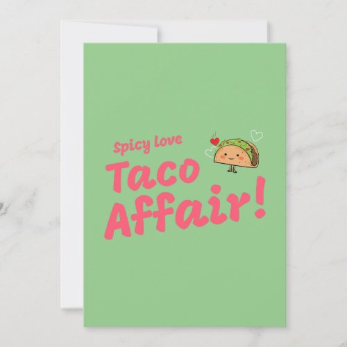 Spicy Love Taco Affair Valentines Day Holiday Card
