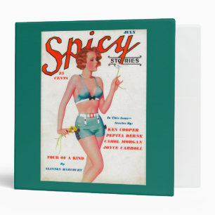 Spicy Magazine Cover 3 Ring Binder