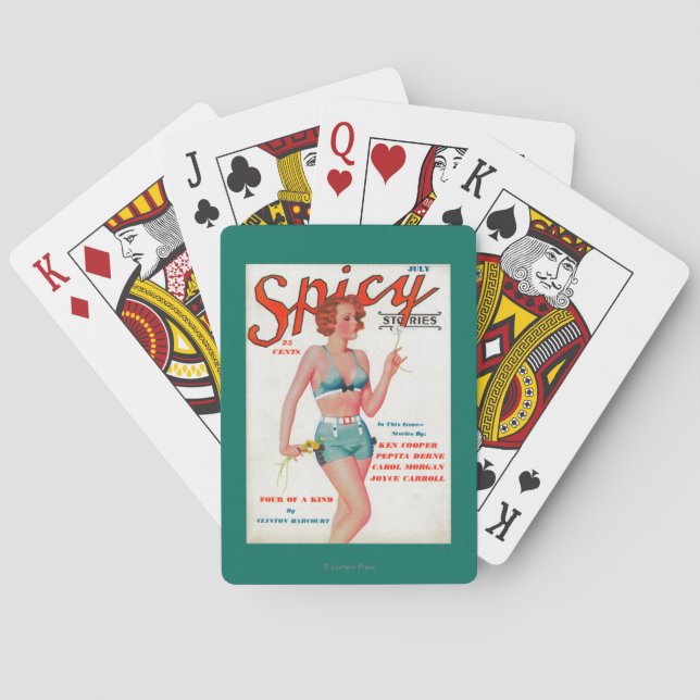 Spicy Magazine Cover Poker Cards (Back)
