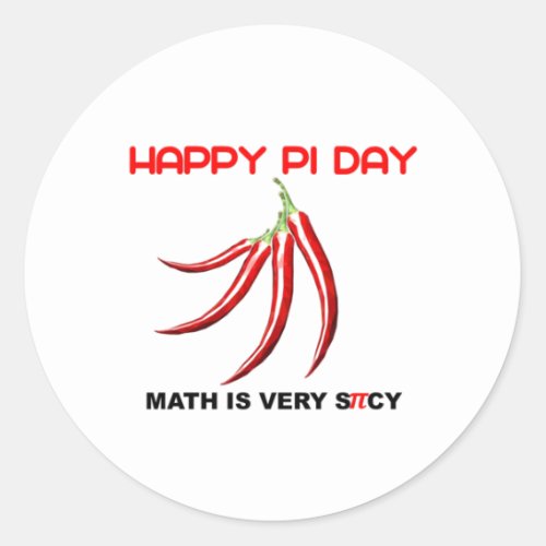 spicy math design classic round sticker