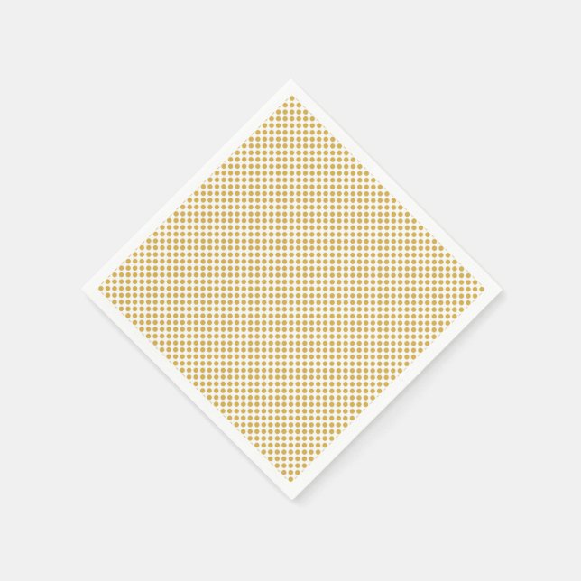 Spicy Mustard Polka Dots Paper Napkins (Corner)