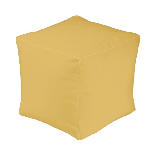 Spicy Mustard Solid Color Cube Pouf