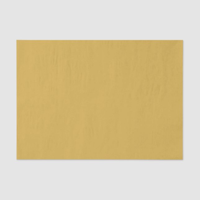 Spicy Mustard Yellow Modern Solid Color Tissue Paper (Front)