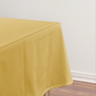 Spicy Mustard Yellow Solid Color Print, Vintage Tablecloth