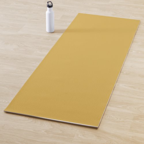 Spicy Mustard Yellow Solid Color Print Vintage Yoga Mat