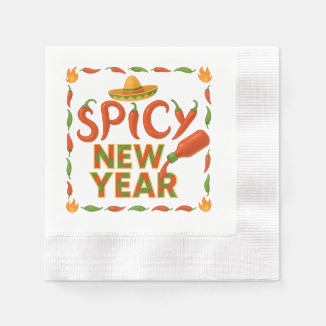 Spicy New Year Napkins (Front)