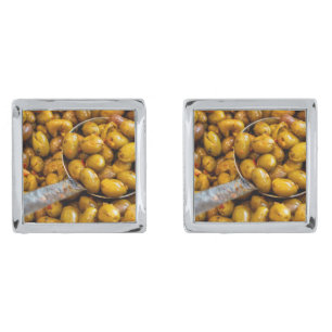 Spicy Nocellara Etnea olives Cufflinks