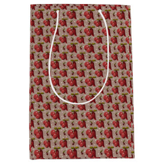 Spicy Noël Golden Botanical Luxe Wrapping Paper Medium Gift Bag