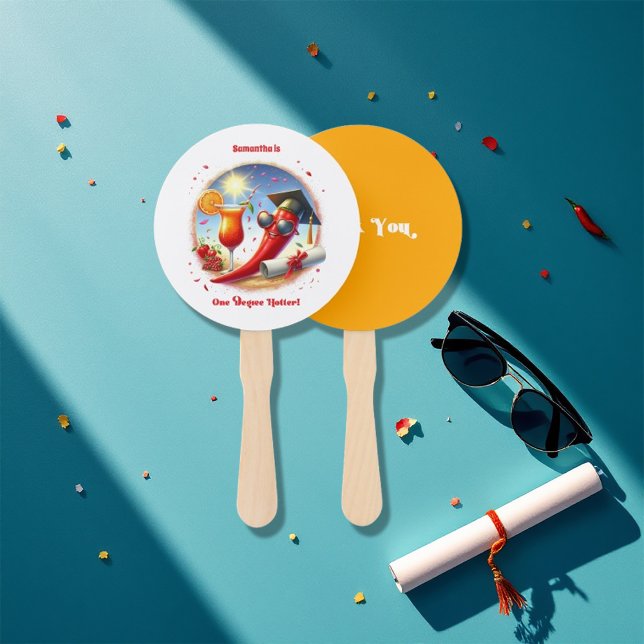 Spicy "One Degree Hotter" Graduation Hand Fan (Spicy "One Degree Hotter" Graduation Hand Fan)