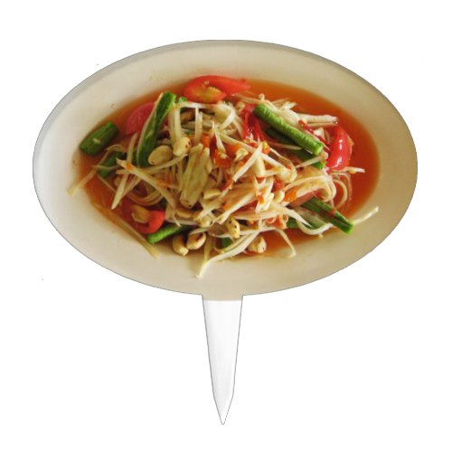 Spicy Papaya Salad Som Tam  Thai Lao Food Cake Topper