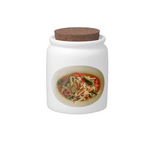 Spicy Papaya Salad Som Tam  Thai Lao Food Candy Jar