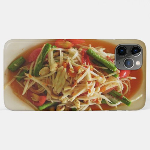 Spicy Papaya Salad Som Tam  Thai Lao Food iPhone 11 Pro Max Case