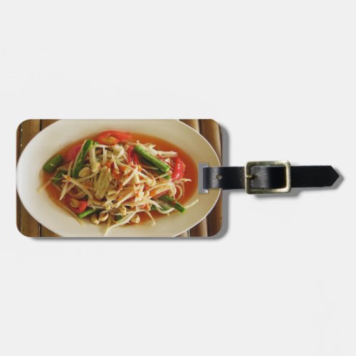 Spicy Papaya Salad Som Tam  Thai Lao Food Luggage Tag