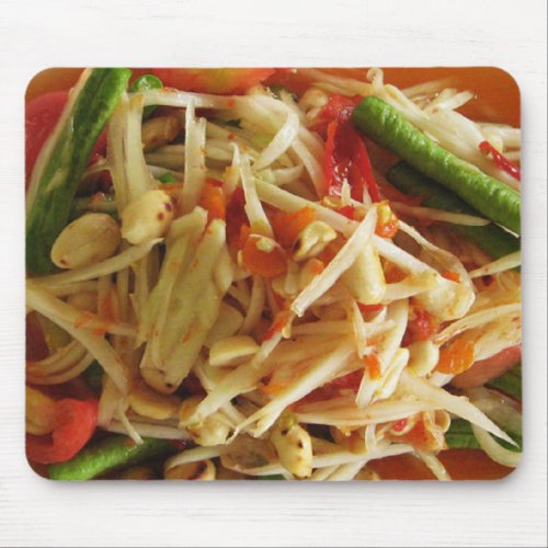 Spicy Papaya Salad Som Tam  Thai Lao Food Mouse Pad