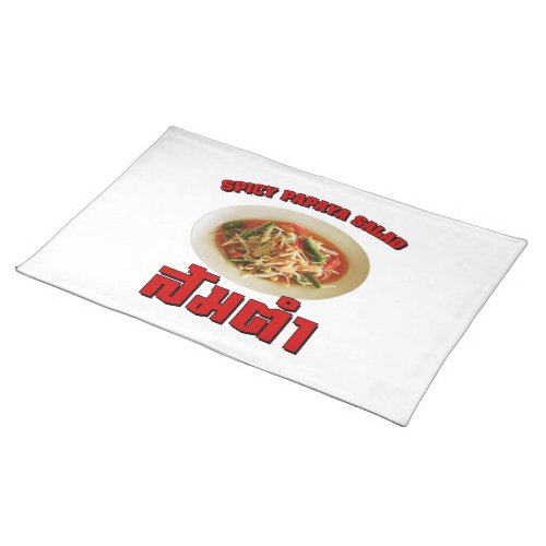 Spicy Papaya Salad Som Tam  Thai Lao Food Placemat