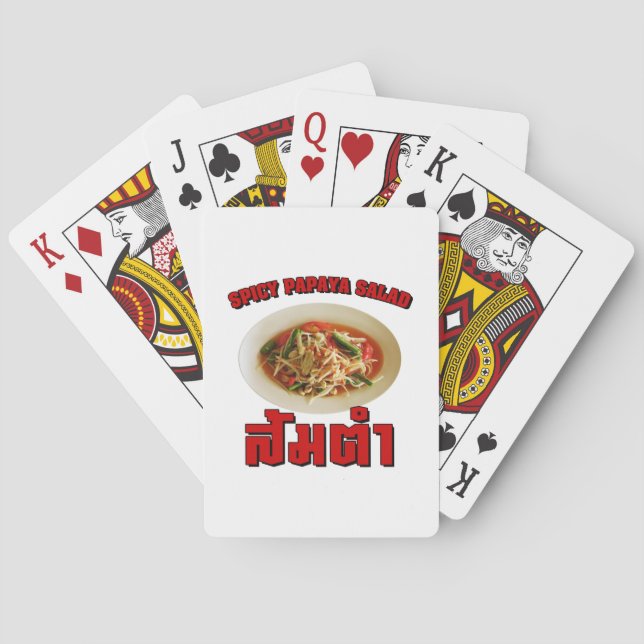 Spicy Papaya Salad [Som Tam] ... Thai Lao Food Poker Cards (Back)