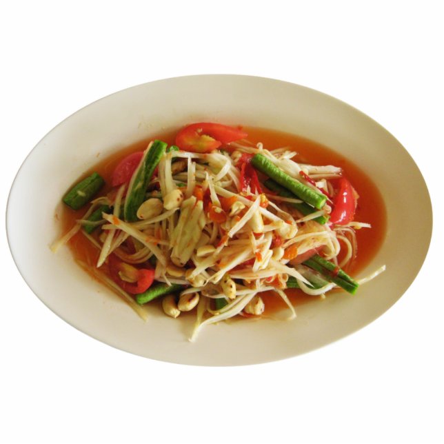 Spicy Papaya Salad [Som Tam] ... Thai Lao Food Statuette (Front)