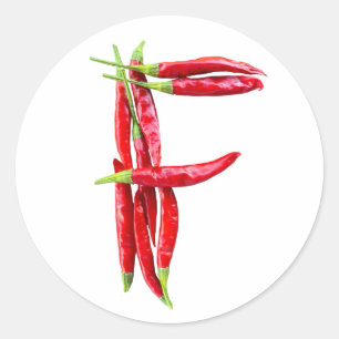 Spicy peppers - fiery! Chili peppers Classic Round Sticker