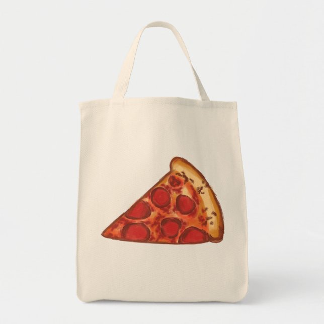 Spicy piza watercolor design  tote bag (Front)