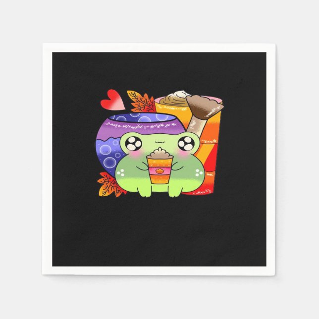 Spicy Pumpkin Latte Fall Season Classic Napkins (Front)