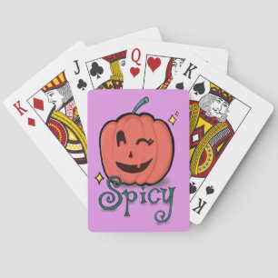 Spicy Pumpkin Spice Poker Cards