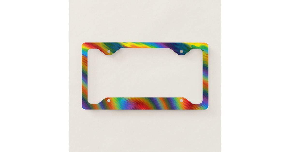 Spicy Rainbow License Plate Frame | Zazzle