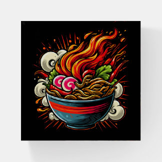 Spicy Ramen Japanese Noodle Street Art Paperweight