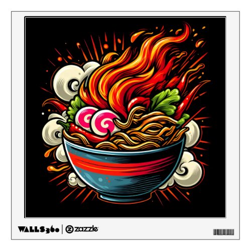 Spicy Ramen Japanese Noodle Street Art Wall Decal