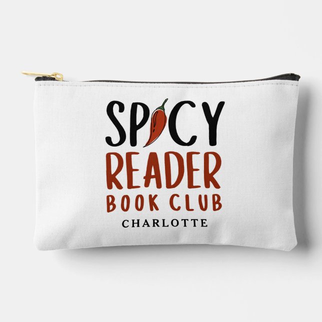 Spicy Reader Book Club Personalized Gift  Accessory Pouch (Front)