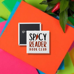 Spicy Reader Book Club Typography Gift Button