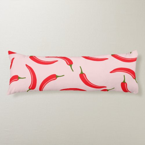 Spicy Red Chili Pattern Body Pillow