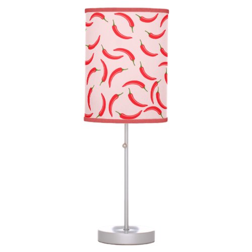 Spicy Red Chili Pattern Table Lamp