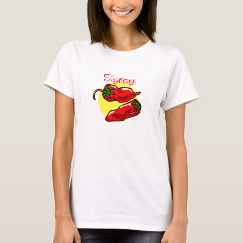 Spicy Red Chili Peppers T_Shirt