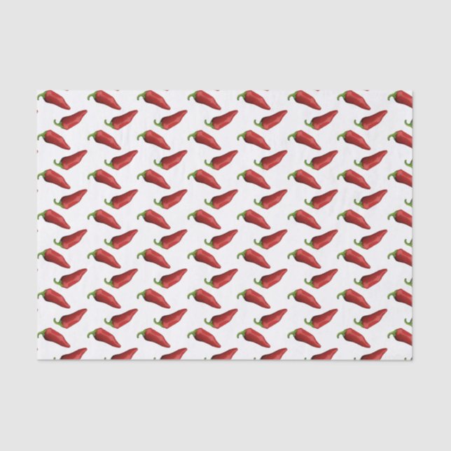 Spicy red chili peppers tissue paper (Front)