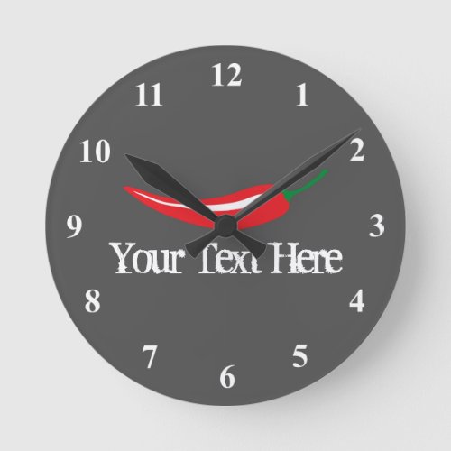 Spicy red hot chili pepper kitchen clock