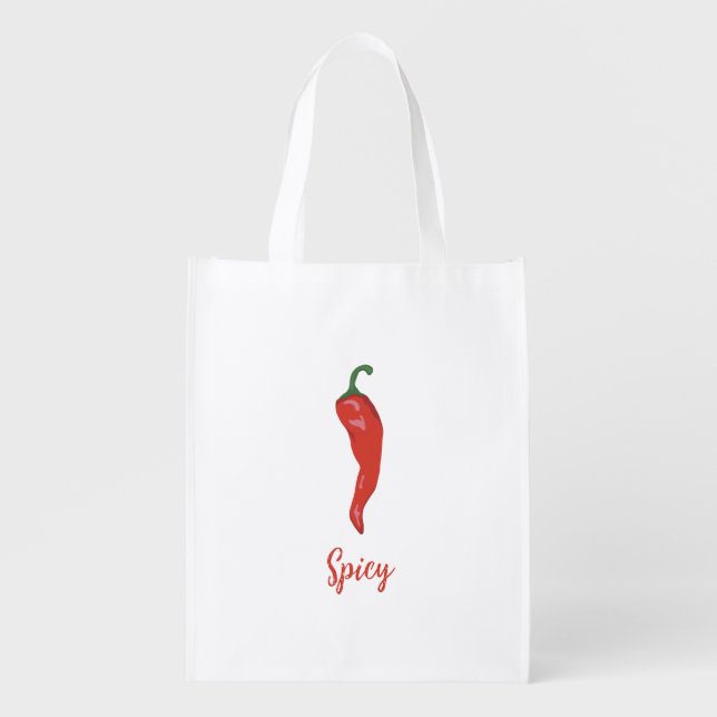 Spicy Red Pepper Grocery Bag (Front)