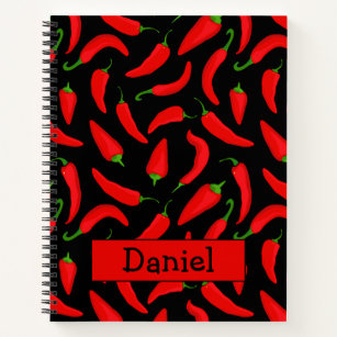 Spicy Red Pepper Personalised Notebook