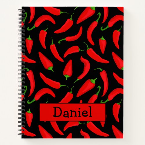 Spicy Red Pepper Personalised Notebook