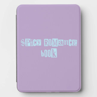 Spicy Romance Book Blue Text on Lavender Kindle Cover