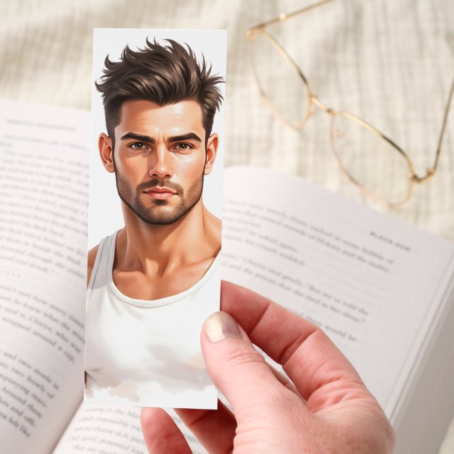 Spicy Romance Book Boyfriend Bookmark (Hand)
