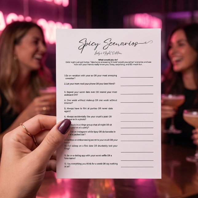 Spicy Scenarios Bachelorette Party Game (Creator Uploaded)
