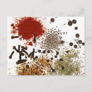 Spicy spices foodie top chef photo graphic postcard