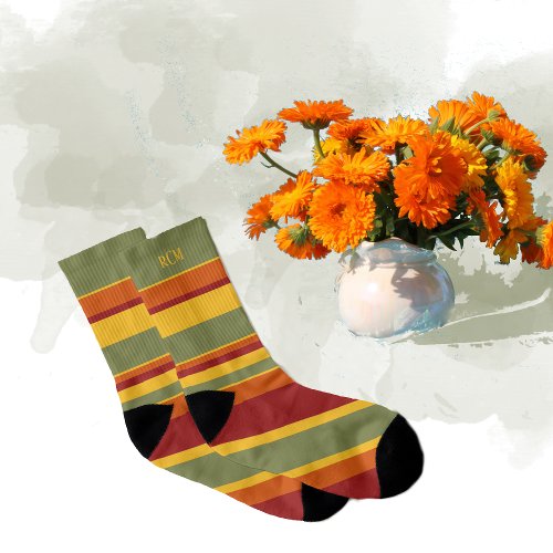 Spicy Stripes Socks with Monogram