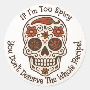 Spicy Sugar Skull Calavera Day of the Dead Sticker