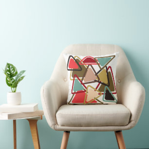 Spicy Triangles Throw Pillow