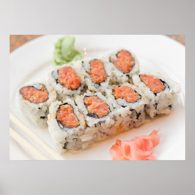 Spicy Tuna Roll Sushi Poster (Front)